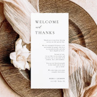 Bienvenue et merci Elegant Merci Cartes de Place