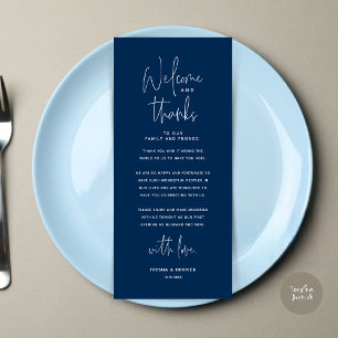 Bienvenue et merci, Place Setting Carte de remerci