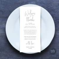 Bienvenue et merci, Place Setting Carte de remerci