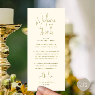 Bienvenue et merci, Place Setting Carte de remerci