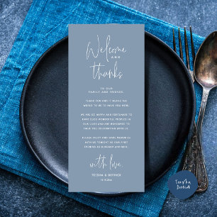 Bienvenue et merci, Place Setting Carte de remerci
