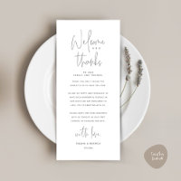 Bienvenue et merci, Place Setting Carte de remerci