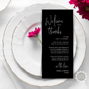 Bienvenue et merci, Place Setting Carte de remerci