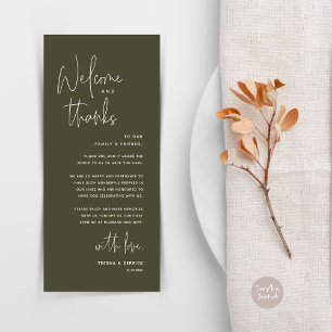 Bienvenue et merci, Place Setting Carte de remerci