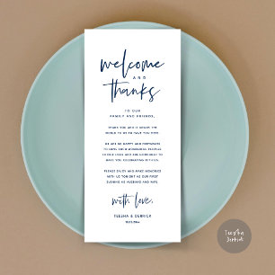 Bienvenue et merci, Place Setting Carte de remerci