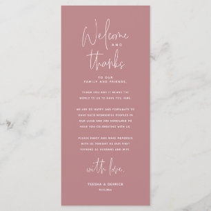 Bienvenue et merci, Place Setting Carte de remerci