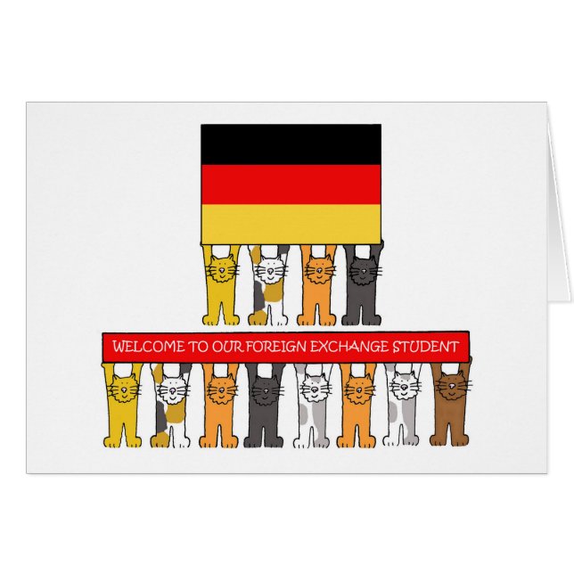 Bienvenue étudiant allemand en devises étrangères (Devant horizontal)