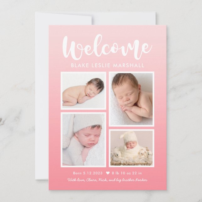 Bienvenue Galerie Faire-part de naissance bébé mod (Devant)