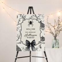 Bienvenue Halloween gothique vintage