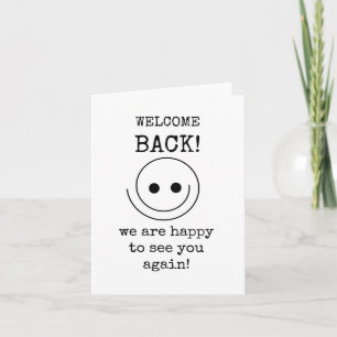 Bienvenue, Heureux De Vous Revoir, Carte