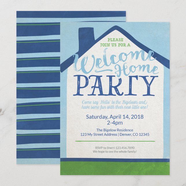 Bienvenue Invitation à la fête nationale (Devant / Derrière)