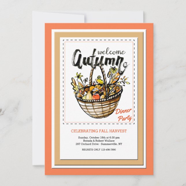 Bienvenue Invitation Automne (Devant)