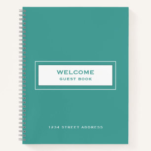 Bienvenue Livre d'invité Turquoise