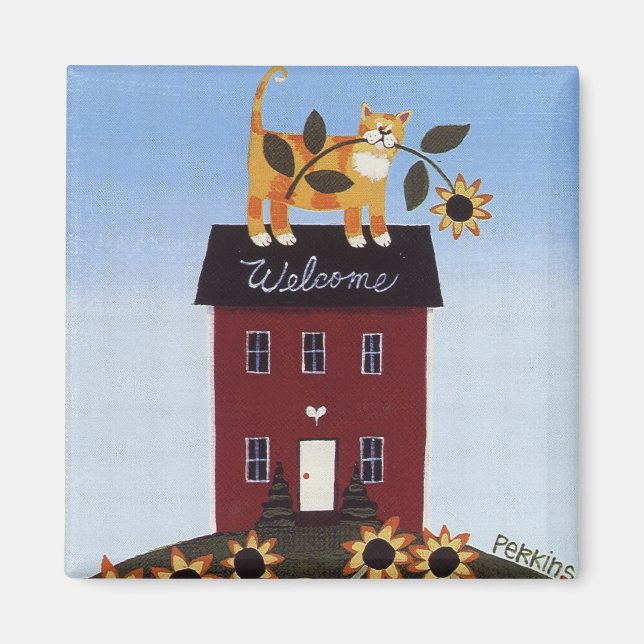 Bienvenue Magnet de chats (Devant)