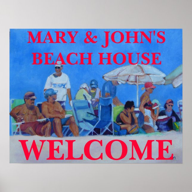 BIENVENUE MAISON DE PLAGE - POSTER (Devant)