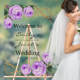 Bienvenue Mariage Gold Parties scintillant Geo Pur