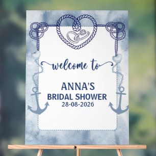 Bienvenue Naútic Mariage Fête d'Anchor Aquarelle