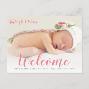 BIENVENUE    nouveau carte photo bébé