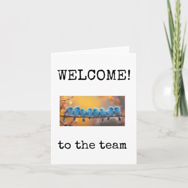 Bienvenue Nouveau employé, personnel, carte d'équi (Devant)