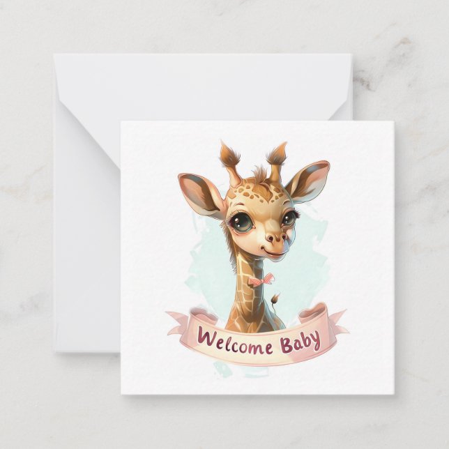 Bienvenue Nouvelle carte bébé (Devant)