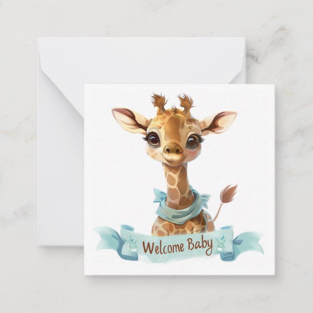 Bienvenue Nouvelle carte bébé (Devant)