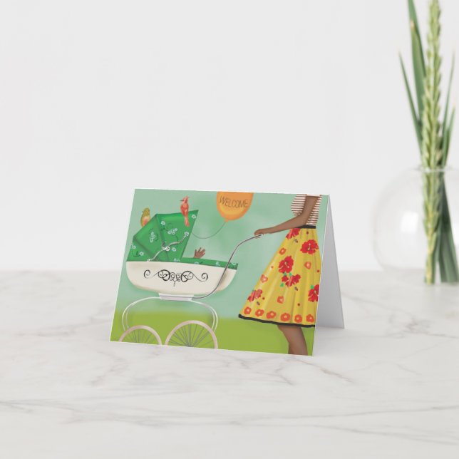 Bienvenue Nouvelle carte bébé (Devant)
