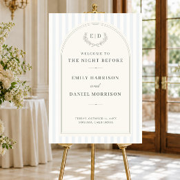 Bienvenue pour la soirée Striped Wedding Blue & Sa