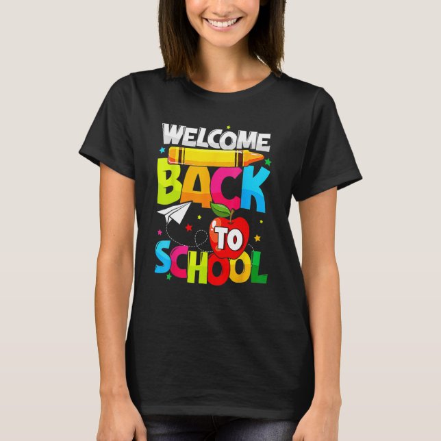 Bienvenue Retour À L'École TShirt Funny Student Te (Devant)