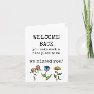 Bienvenue Retour Nous Avons Manqué Votre Carte