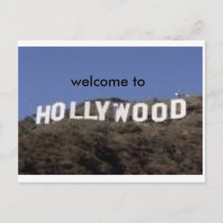 bienvenue sur hollywood carte postale