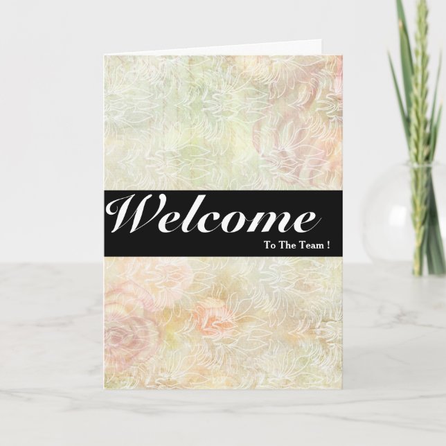 Bienvenue Sur La Carte Bleue Minimale Blanc De L'É (Devant)