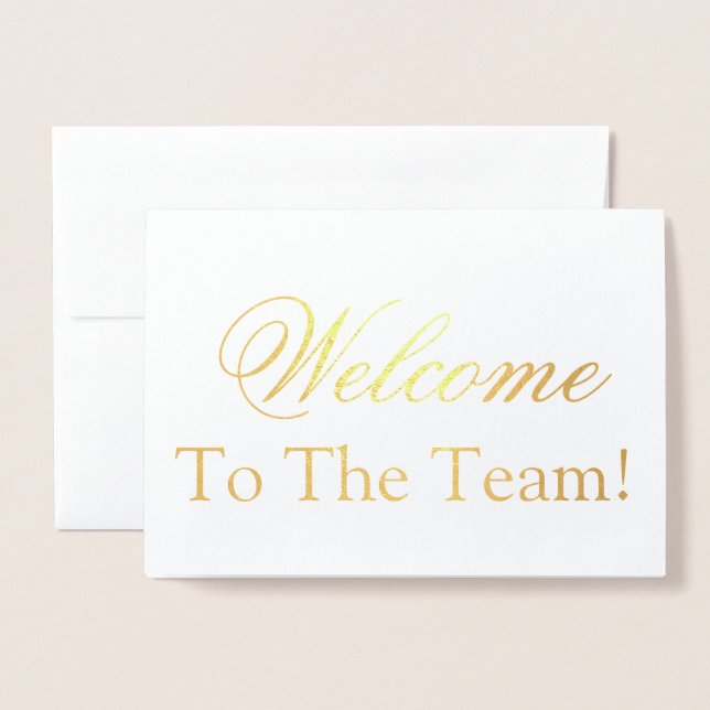 Bienvenue Sur La Carte Foil Team (Devant avec enveloppe)