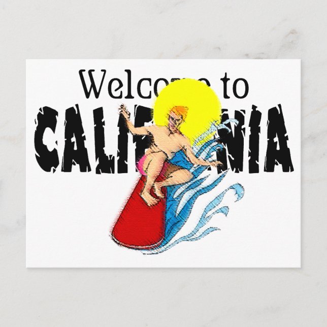 Bienvenue sur la carte postale californienne (Devant)