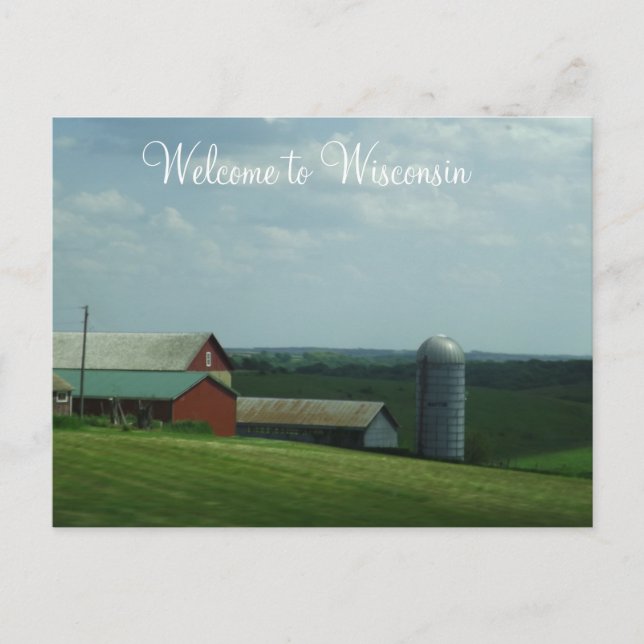 Bienvenue sur la carte postale de la photo agricol (Devant)