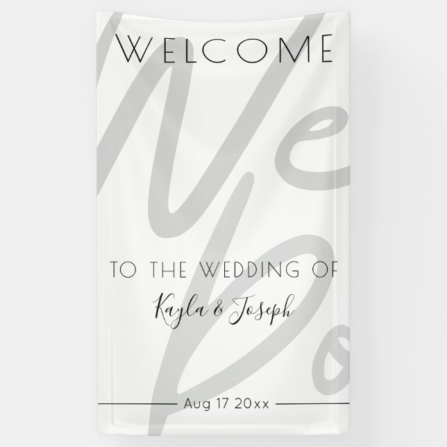 Bienvenue sur notre bannière mariage (Vertical)