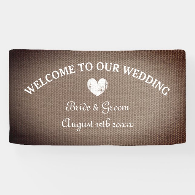 Bienvenue sur notre mariage de bannière thème burl (Horizontal)