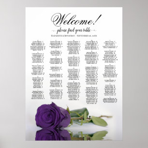 Bienvenue ! Tableau alphabétique Rose pourpre