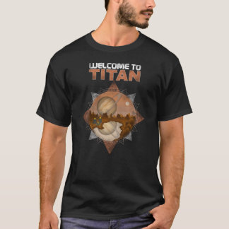 Bienvenue Titan Retro Space Art Sci Fi T-Shirt