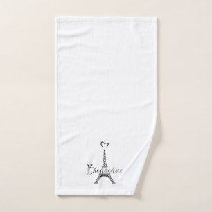 "Bienvenue" (Welcome in French) Bath Towel Set