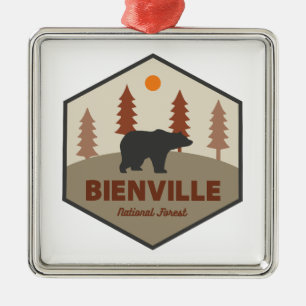 Bienville National Forest Bear Metal Ornament