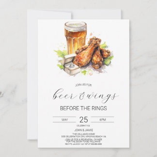 Bière & Ailes Couples Douche Invitation