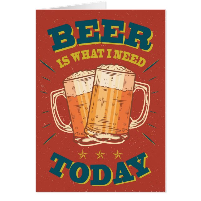 Bière aujourd'hui, poster vintage (Devant)
