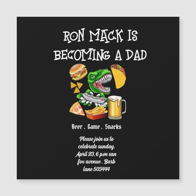 Bière baby shower Dadchelor party Invitation Postc (Devant)