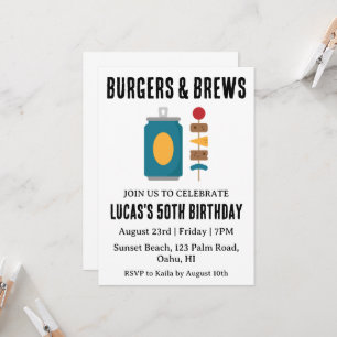 bière bbq invitation anniversaire