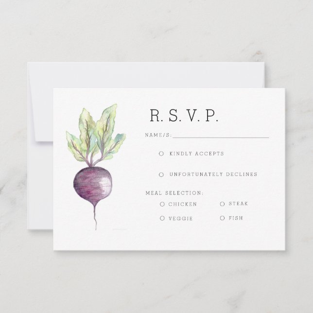 Bière biologique |Veggie Watercolor RSVP (Devant)