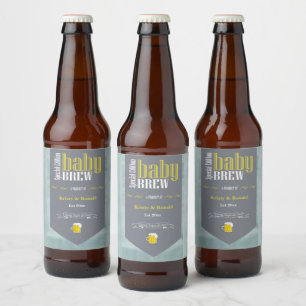 Bière brassée bébé personnalisée Étiquette Drôle D