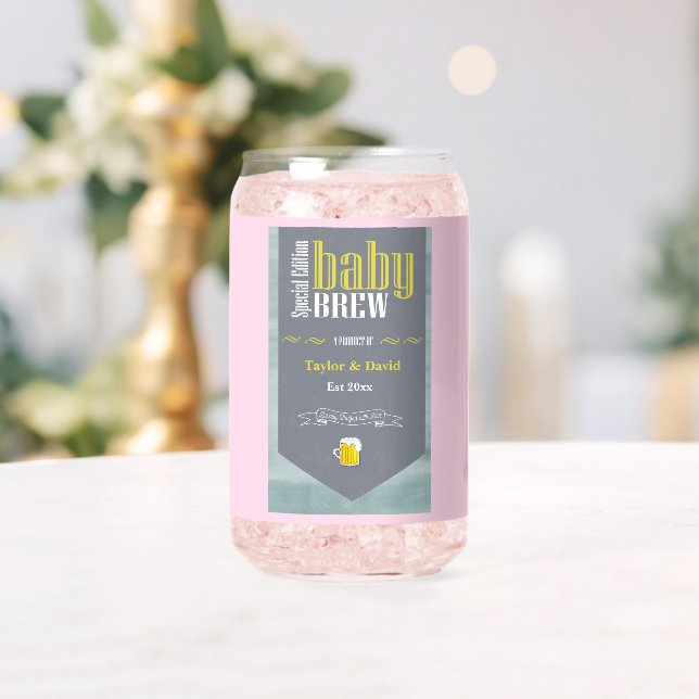 Bière brassée bébé personnalisée Étiquette Drôle D (Insitu (Mariage))