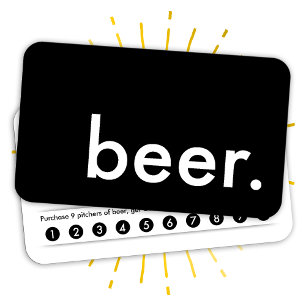 bière. carte perforée de fidélité
