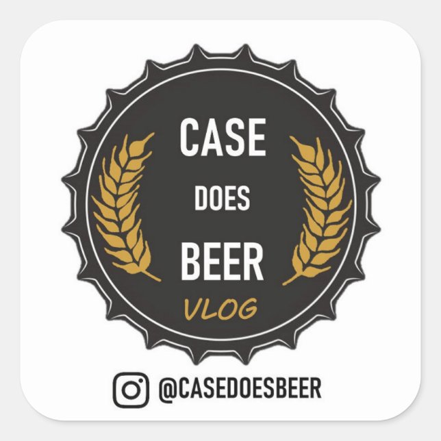 Bière coque : Stickers Logo Carré (Devant)