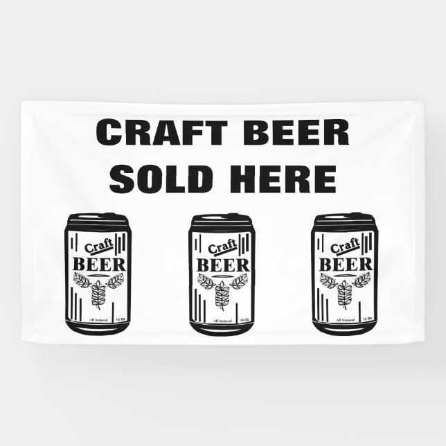 BIÈRE D'ARTISANAT VENDUE ICI UNE BANNIÈRE (Horizontal)